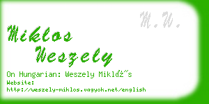 miklos weszely business card